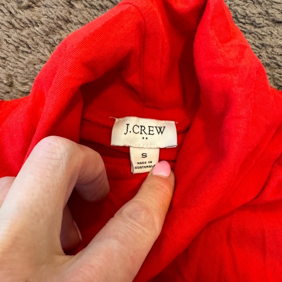 J.Crew 100% Cotton Red Turtleneck Top Shirt Layering Piece Size S Small - Picture 3 of 7